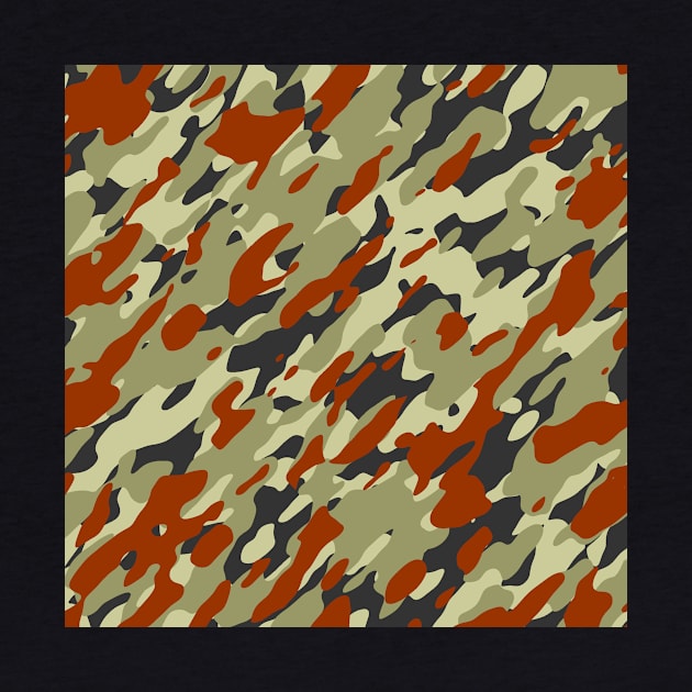 Brown Olive Camouflage by Tshirtstory